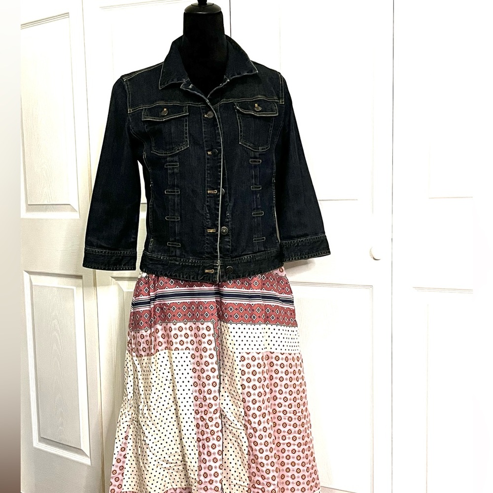 J.Jill Denim 3/4 Sleeve Cropped Jacket size Small - Picture 9 of 11